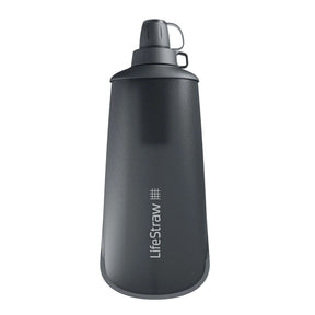 LifeStraw - Peak Squeeze-Flasche 1L // Dunkelgrau-Wasserreinigung-LifeStraw-GearFreak.de-1