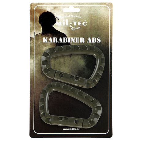 Mil-Tec - ABS Karabiner (2er-Pack) // Olivgrün-Feldausrüstung-Mil-Tec-GearFreak.de-1