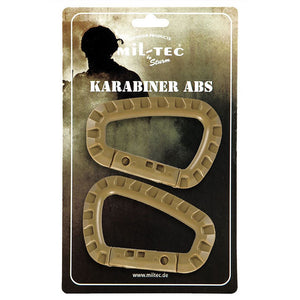 Mil-Tec - ABS Karabiner (2er-Pack) // Sand / Wüste-Feldausrüstung-Mil-Tec-GearFreak.de-1
