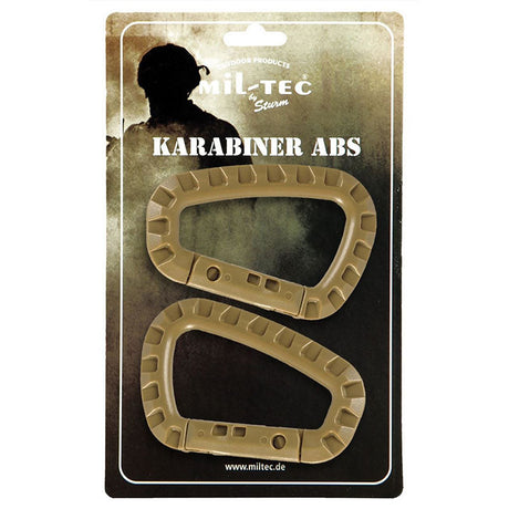 Mil-Tec - ABS Karabiner (2er-Pack) // Sand / Wüste-Feldausrüstung-Mil-Tec-GearFreak.de-1
