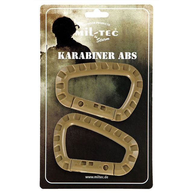 Mil-Tec - ABS Karabiner (2er-Pack) // Sand / Wüste-Feldausrüstung-Mil-Tec-GearFreak.de-1