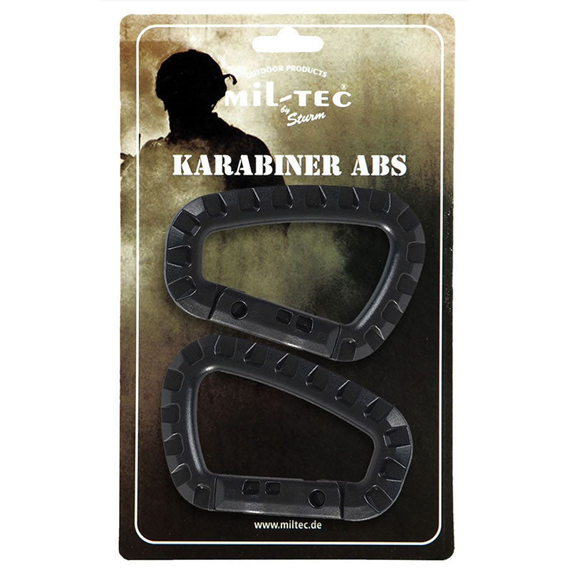 Mil-Tec - ABS Karabiner (2er-Pack) // Schwarz-Feldausrüstung-Mil-Tec-GearFreak.de-1