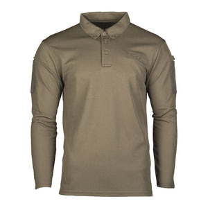 Mil-Tec - Herren Tactical Quickdry Langarm-Polo // Olivgrün-Pullover - Herren-Mil-Tec-GearFreak.de-1