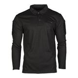 Mil-Tec - Herren Tactical Quickdry Langarm-Polo // Schwarz-Pullover - Herren-Mil-Tec-GearFreak.de-1