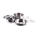 Mil-Tec - Kochset Edelstahl 4-tlg.-Töpfe & Pfannen-Mil-Tec-GearFreak.de-1