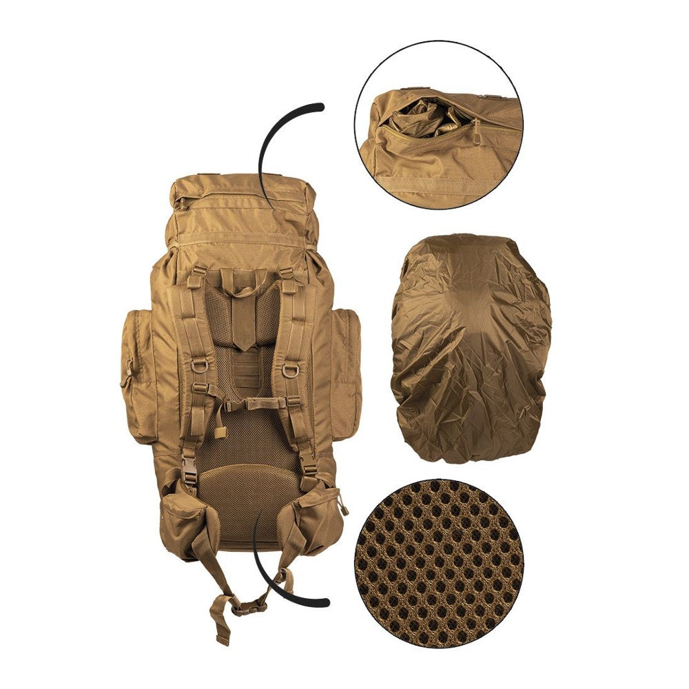 Mil-Tec - Recom Rucksack 88L // Coyote-Lange Patrouille-Mil-Tec-GearFreak.de-2