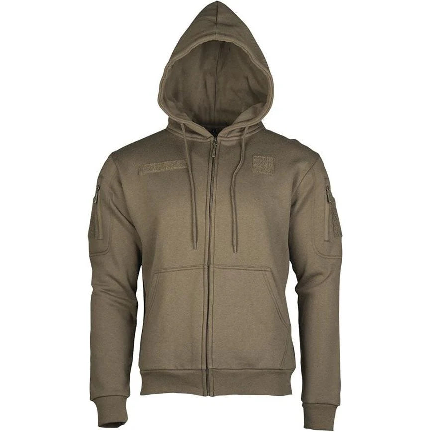 Mil-Tec - Tactical Hoodie Hættetrøje m. Lynlås // Olivengrøn-Øvrig Millitærbeklædning-Mil-Tec-GearFreak.de-1