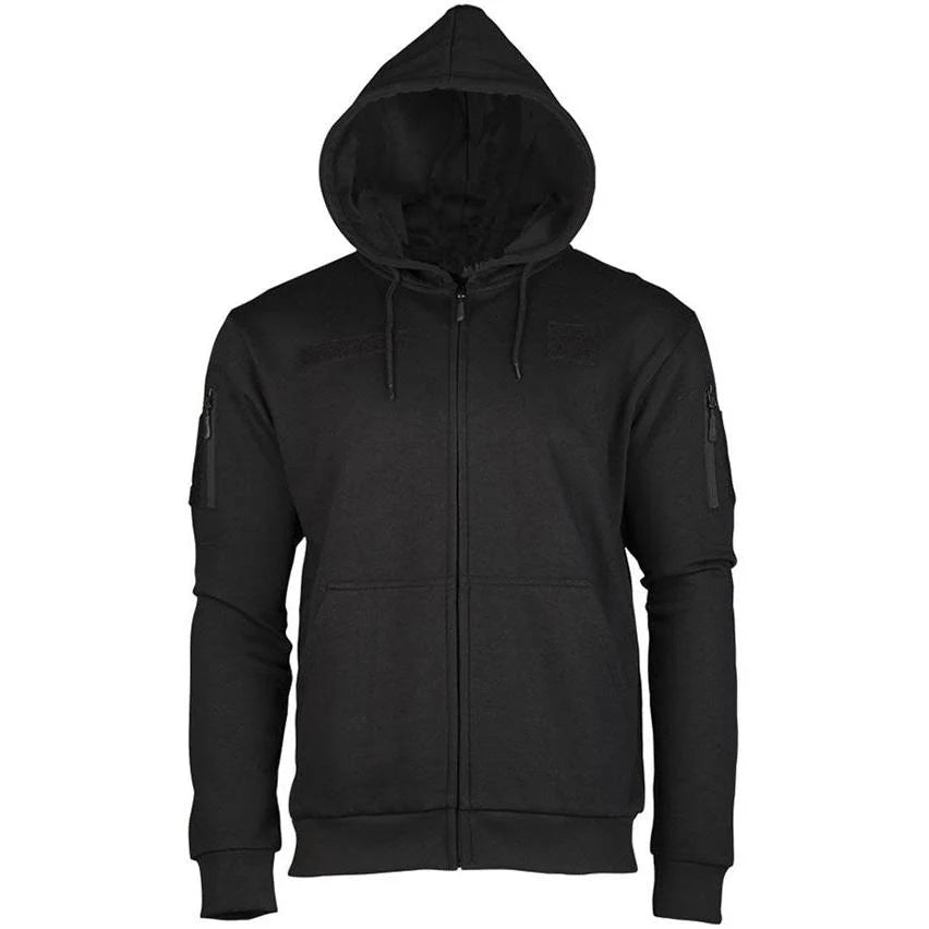 Mil-Tec - Tactical Hoodie Hættetrøje m. Lynlås // Sort-Øvrig Millitærbeklædning-Mil-Tec-GearFreak.de-1