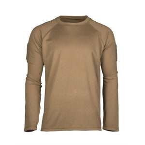 Mil-Tec - Tactical Quick Dry Langarm-T-Shirt // Dunkler Sand / Coyote-Outdoor-T-Shirts - Herren-Mil-Tec-GearFreak.de-1