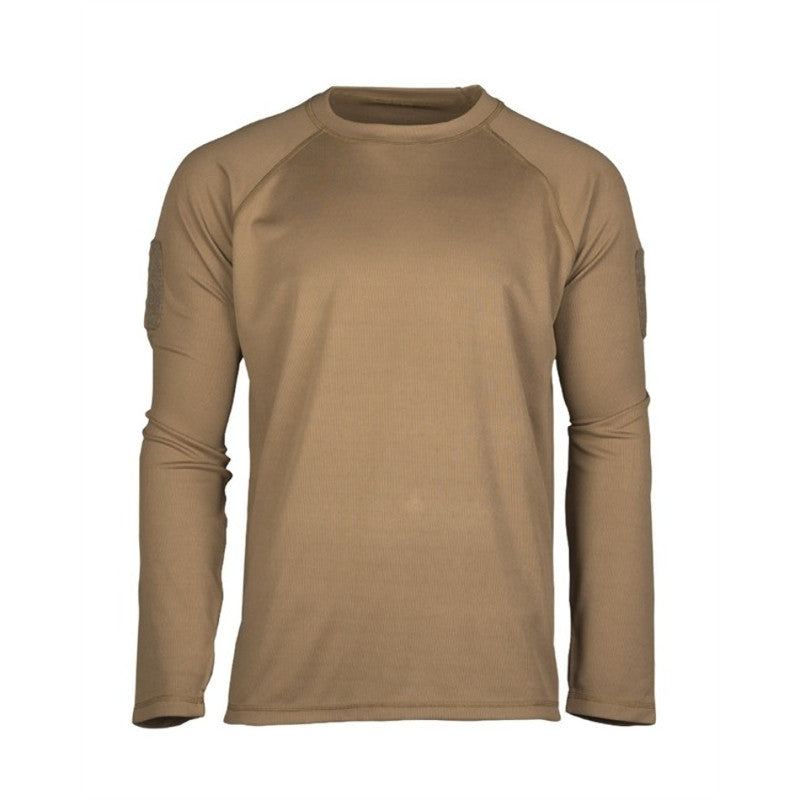 Mil-Tec - Tactical Quick Dry Langarm-T-Shirt // Dunkler Sand / Coyote-Outdoor-T-Shirts - Herren-Mil-Tec-GearFreak.de-1