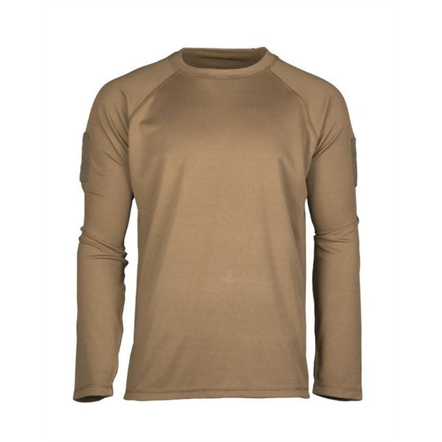 Mil-Tec - Tactical Quick Dry Langarm-T-Shirt // Dunkler Sand / Coyote-Outdoor-T-Shirts - Herren-Mil-Tec-GearFreak.de-1