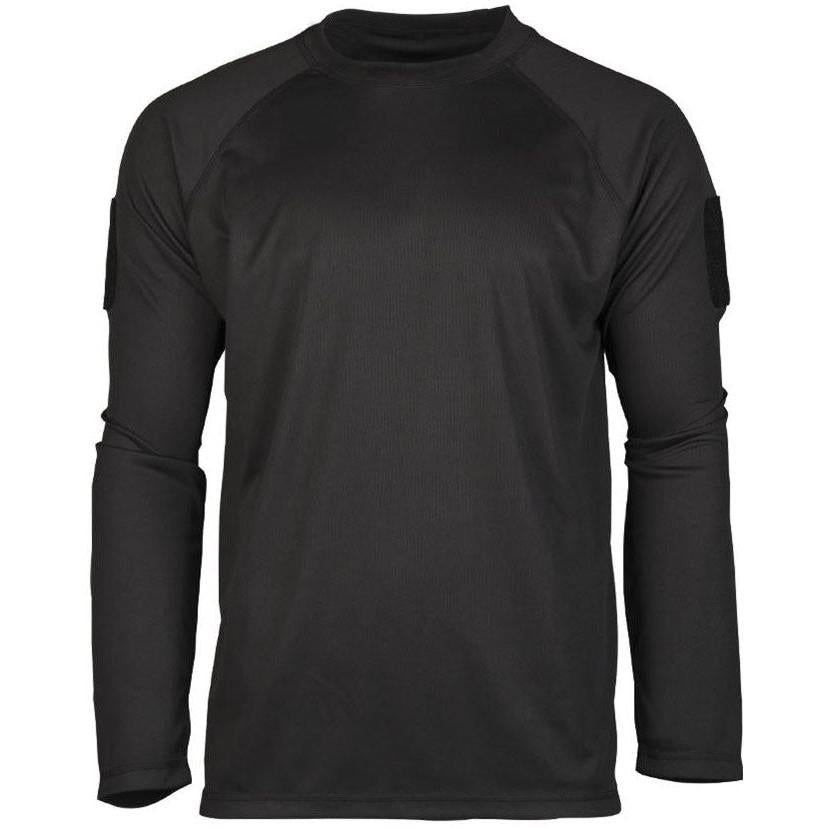 Mil-Tec - Tactical Quick Dry Langarm-T-Shirt // Schwarz-Outdoor-T-Shirts - Herren-Mil-Tec-GearFreak.de-1