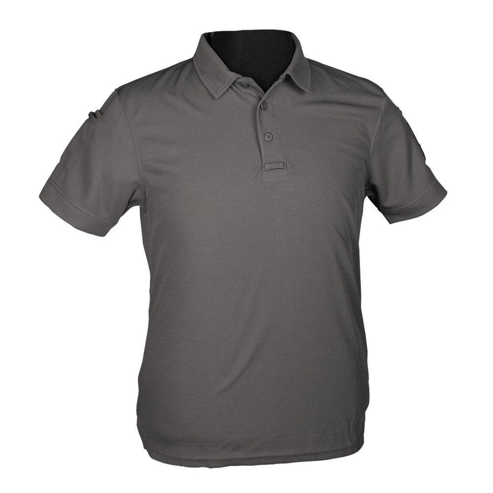 Mil-Tec - Tactical Quickdry Poloshirt für Herren // Grau-Outdoor-T-Shirts - Herren-Mil-Tec-GearFreak.de-1