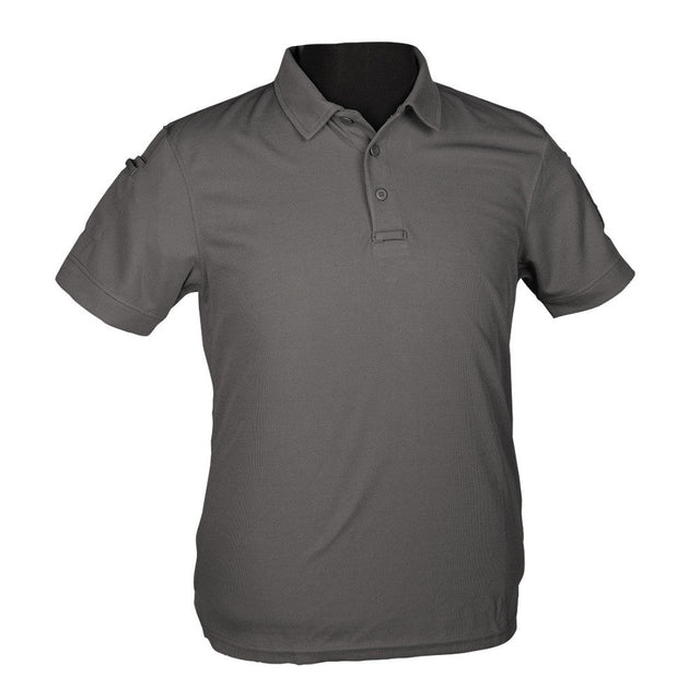 Mil-Tec - Tactical Quickdry Poloshirt für Herren // Grau-Outdoor-T-Shirts - Herren-Mil-Tec-GearFreak.de-1