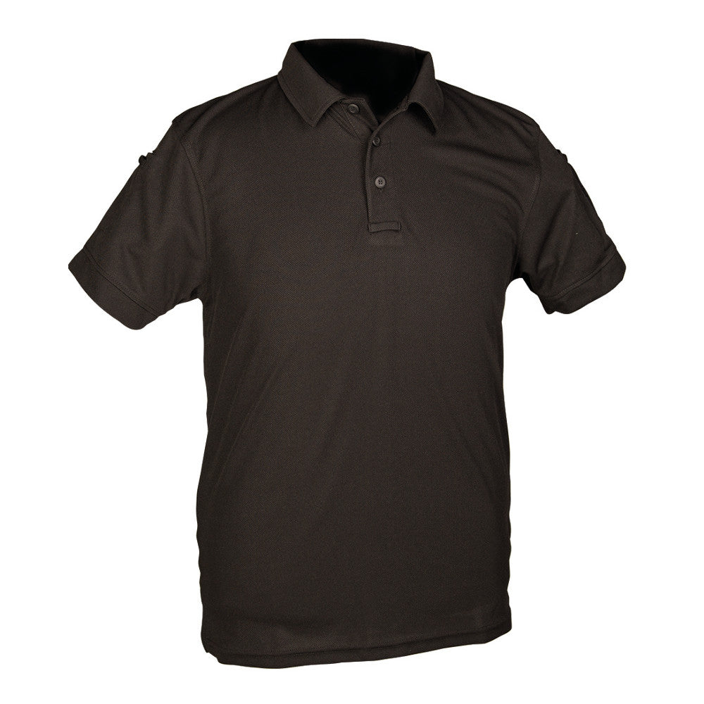 Mil-Tec - Tactical Quickdry Poloshirt für Herren // Schwarz-Outdoor-T-Shirts - Herren-Mil-Tec-GearFreak.de-1