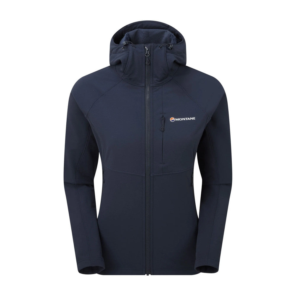 Montane - Krypton Softshell-Hoodie für Damen // Eclipse Blue-Jacke - Damen-Montane-GearFreak.de-1