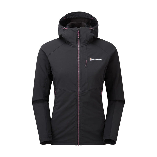 Montane - Krypton Softshell-Hoodie für Damen // Schwarz-Jacke - Damen-Montane-GearFreak.de-1