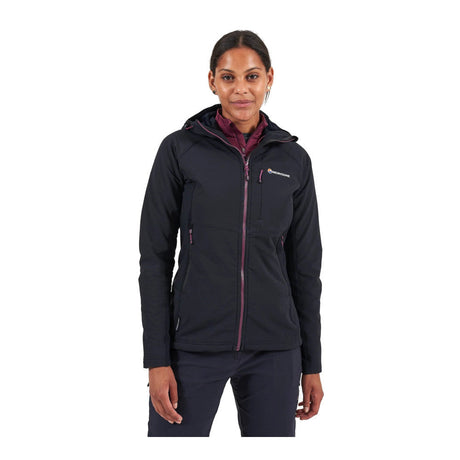 Montane - Krypton Softshell-Hoodie für Damen // Schwarz-Jacke - Damen-Montane-GearFreak.de-2