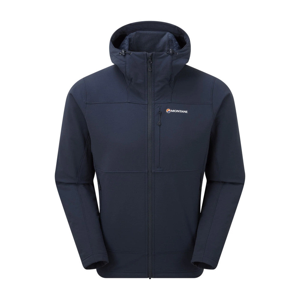 Montane - Krypton Softshell-Hoodie für Herren // Eclipse Blue-Softshelljacken - Herren-Montane-GearFreak.de-1
