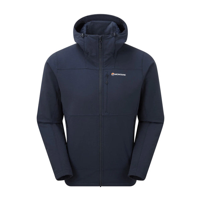 Montane - Krypton Softshell-Hoodie für Herren // Eclipse Blue-Softshelljacken - Herren-Montane-GearFreak.de-1