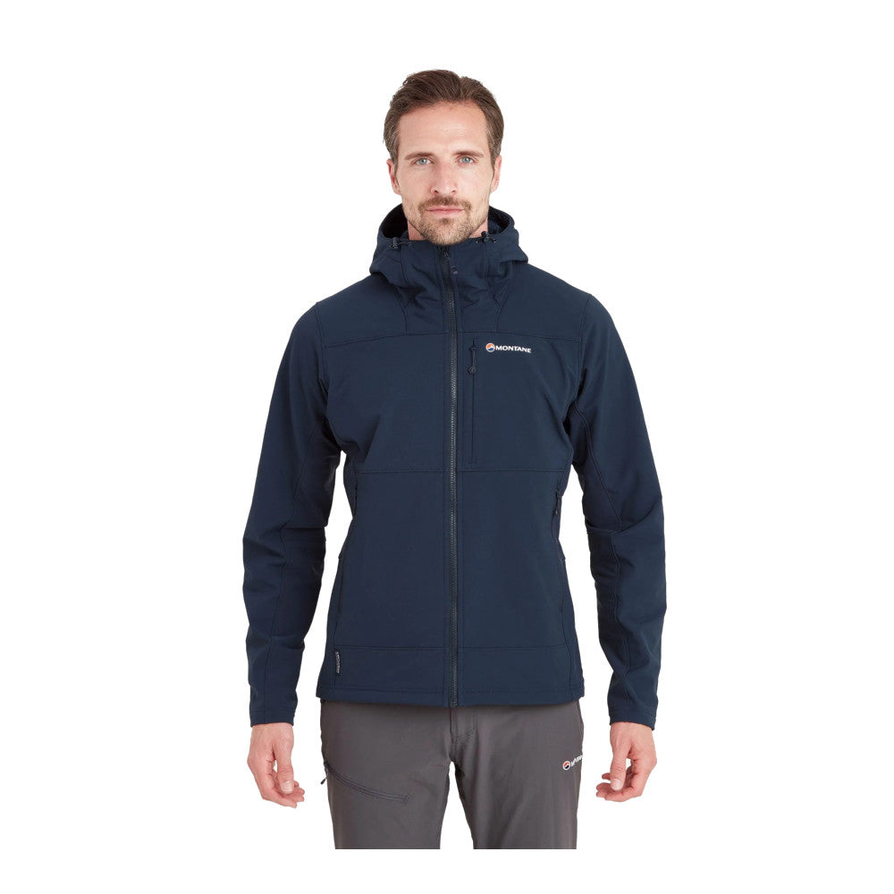 Montane - Krypton Softshell-Hoodie für Herren // Eclipse Blue-Softshelljacken - Herren-Montane-GearFreak.de-2