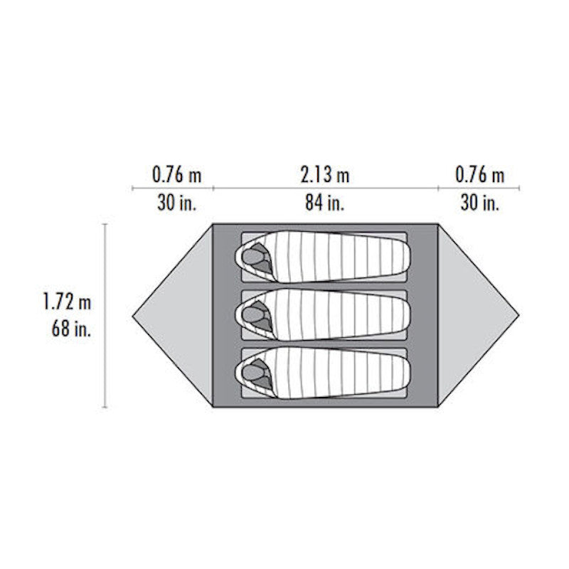 MSR - Mutha Hubba NX 3-Personen Zelt // Grau