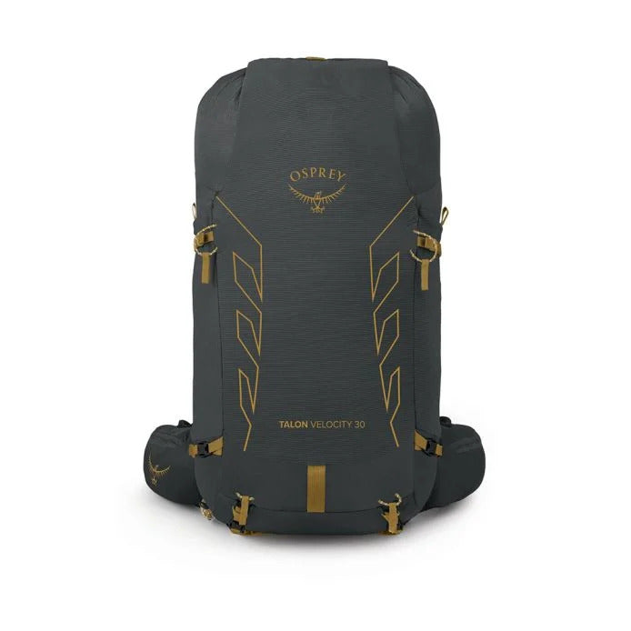 Osprey - Talon Velocity 30L Herre Rygsæk // Dunkelgrau/Tumbleweedgelb-Wanderrucksäcke-Osprey-GearFreak.de-1
