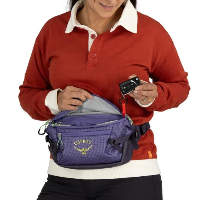 Osprey - Transporter Waist Pack 3L Mavebælte // Euphoria Lila-Kleine Reisetaschen-Osprey-GearFreak.de-5