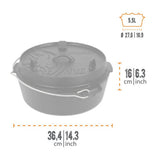 Petromax - Dutch Oven ft6 Topf 5,5L-Töpfe & Pfannen-Petromax-GearFreak.de-2