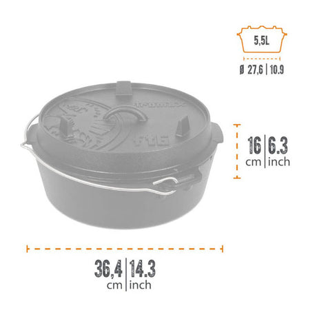 Petromax - Dutch Oven ft6 Topf 5,5L-Töpfe & Pfannen-Petromax-GearFreak.de-2