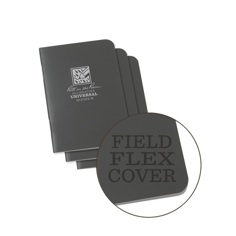 Rite in the Rain - Mini-Heftnotizbuch (3er-Pack) // Schwarz-Schreibwaren-Rite in the Rain-GearFreak.de-1