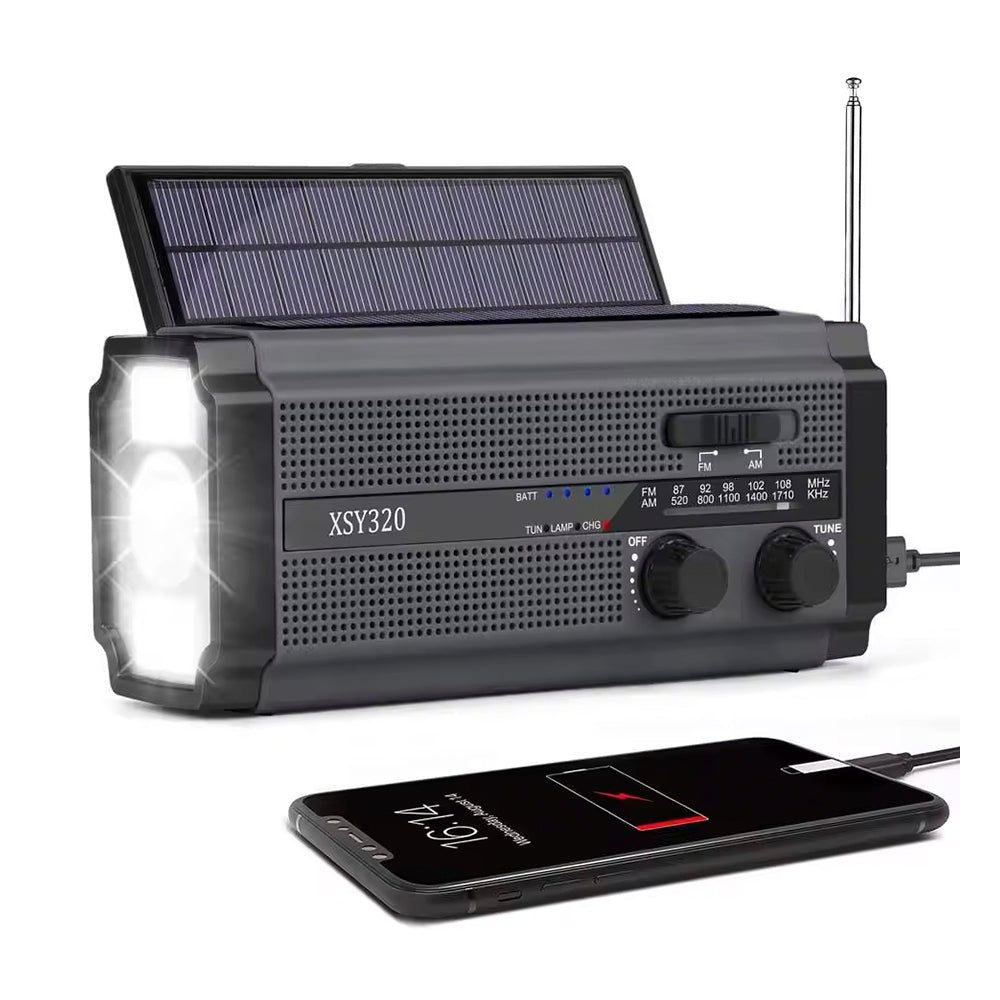 Sunny Hiker - Notfallradio mit Powerbank 5.000 mAh (Kann 3xAAA Batterien verwenden) // Schwarz-Notfallradio-Sunny Hiker-GearFreak.de-4