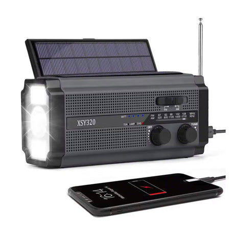 Sunny Hiker - Notfallradio mit Powerbank 5.000 mAh (Kann 3xAAA Batterien verwenden) // Schwarz-Notfallradio-Sunny Hiker-GearFreak.de-4