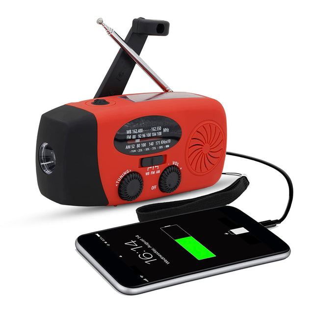 Sunny Hiker - Notfunkgerät mit Powerbank 5.000 mAh // Rot-Notfallradio-Sunny Hiker-GearFreak.de-1