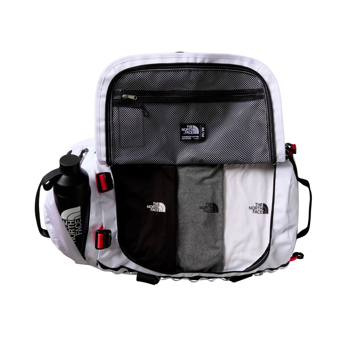 The North Face - Base Camp Duffel Bag Medium 71L // Weiß/ Rot-Duffel Bags-The North Face-GearFreak.de-2