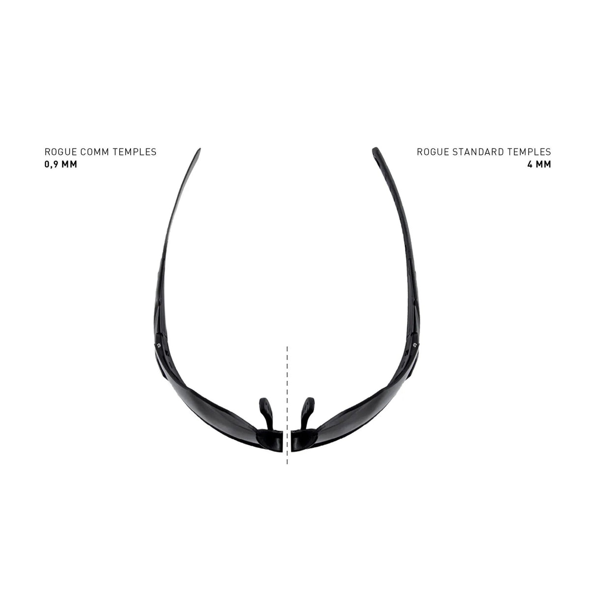 Wiley X - ROGUE Comm Schießbrille Schwarz - 3 Gläser-Schieß- & Sportbrillen-Wiley X-GearFreak.de-5