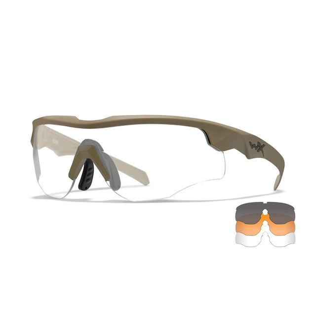 Wiley X - ROGUE Comm Sonnenbrille Sand - 3 Gläser-Schieß- & Sportbrillen-Wiley X-GearFreak.de-1