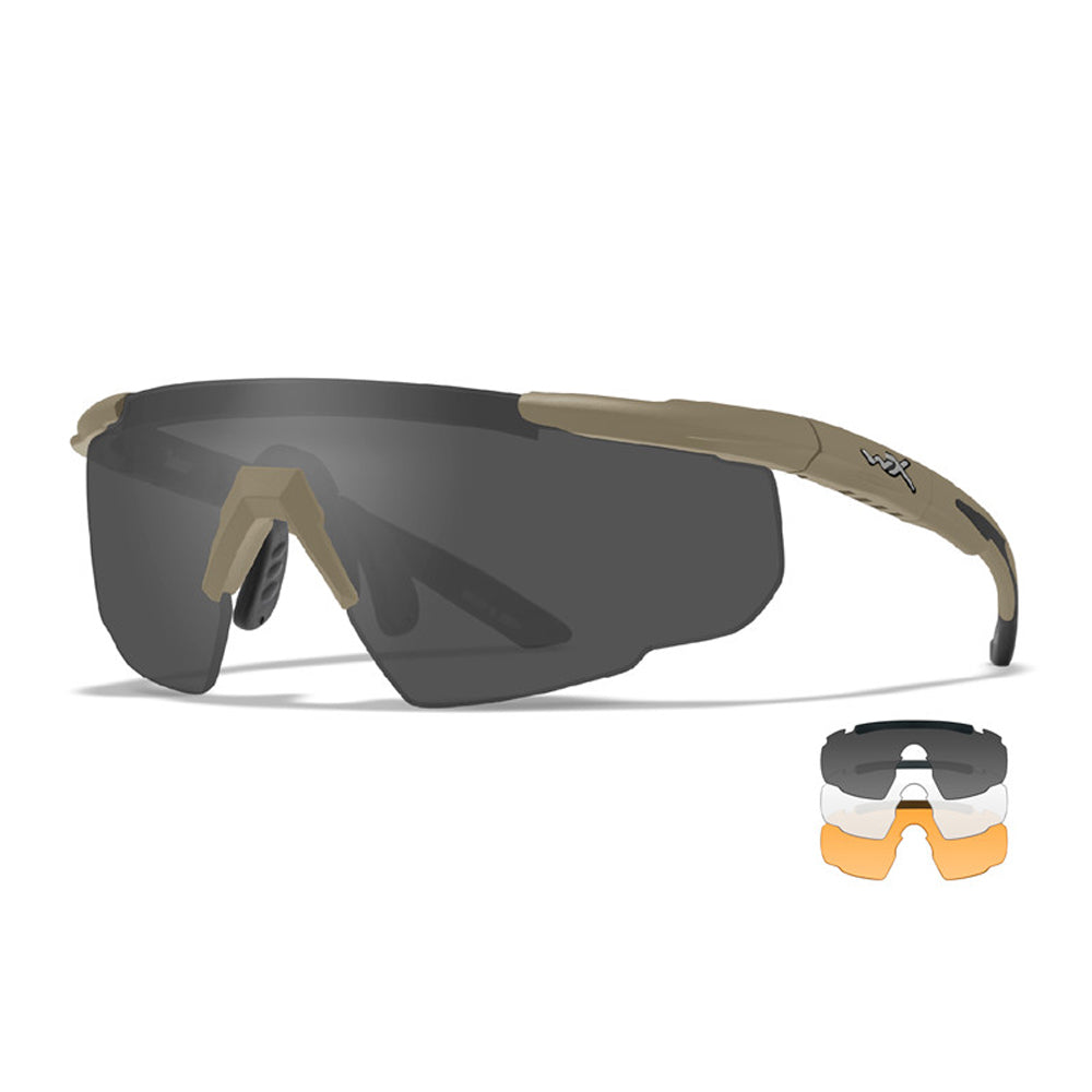 Wiley X - Sabre Advanced Ballistic Goggles in Sand - 3 Gläser-Schieß- & Sportbrillen-Wiley X-GearFreak.de-3