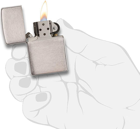Zippo - Brushed Chrome Feuerzeug-Feuerzeuge-Zippo-GearFreak.de-4