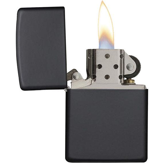 Zippo - Schwarzes Mattfeuerzeug-Feuerzeuge-Zippo-GearFreak.de-3